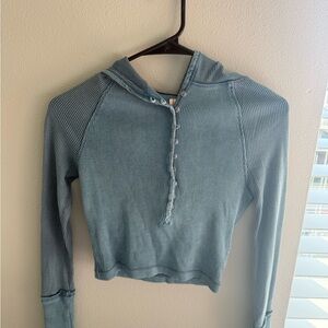 BDG Light Blue Ribbed Women's Hoodie